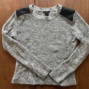 H&M sweater with faux leather details